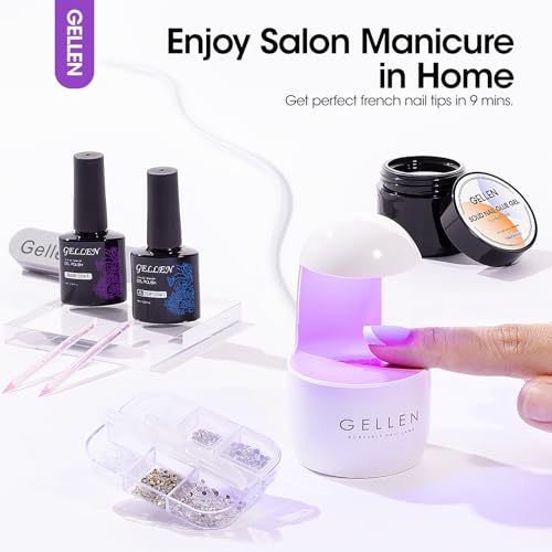 Gellen Pink French Tip Gel Nail Kit 240PCS Short Square Press-On Nails - Variation 240pcs-Pink Short Square Tips Kit