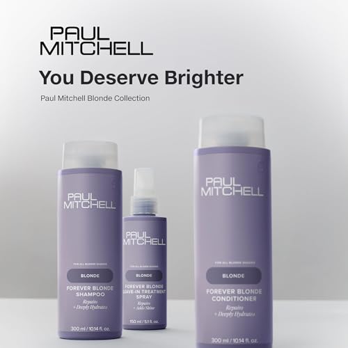 Paul Mitchell Forever Blonde Leave-In Treatment Spray, Repairs + Adds Shine, Ideal For Bleached + Lightened Hair, 5.1 fl. oz