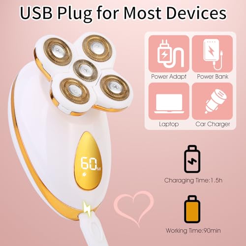 5-in-1 Electric Razor for Women - Painless Hair Removal Kit