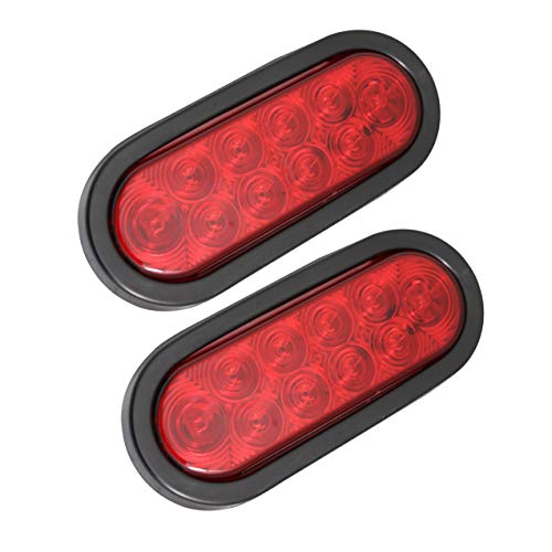 MAXXHAUL 80684 6" LED Submersible Oval LED Stop/Turn Trailer Tail Light, 2 Pack