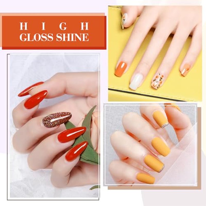 CANNI 6Pc Gel Nail Polish Set - Yellow Orange Fall Colors, HEMA-Free
