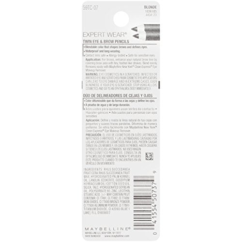 Maybelline Expert Wear Twin Eyebrow & Eyeliner Pencils, Blonde