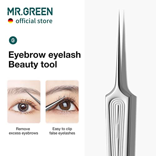 MR.GREEN Ingrown Hair Tweezers - Pointed Tips for Eyebrows & Blackheads