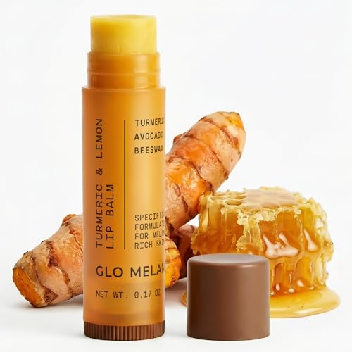 Glo Melanin Lemon & Turmeric Lip Balm 1 Pack - Brighten & Nourish Dark Lips