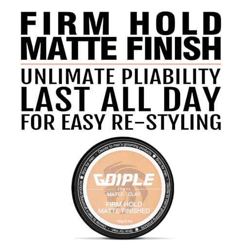 Matte Hair Clay Pomade for Men | Water-Based Styling Paste 100g