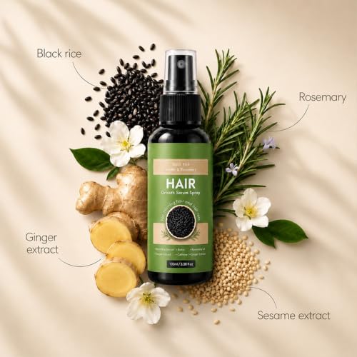 Rosemary Rice Water Hair Spray with Biotin & Caffeine, 100ml