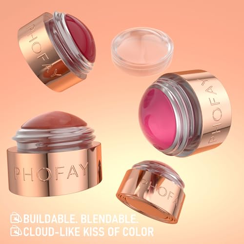 PHOFAY 3-in-1 Mousse Blush Cream Stick – Vegan Matte