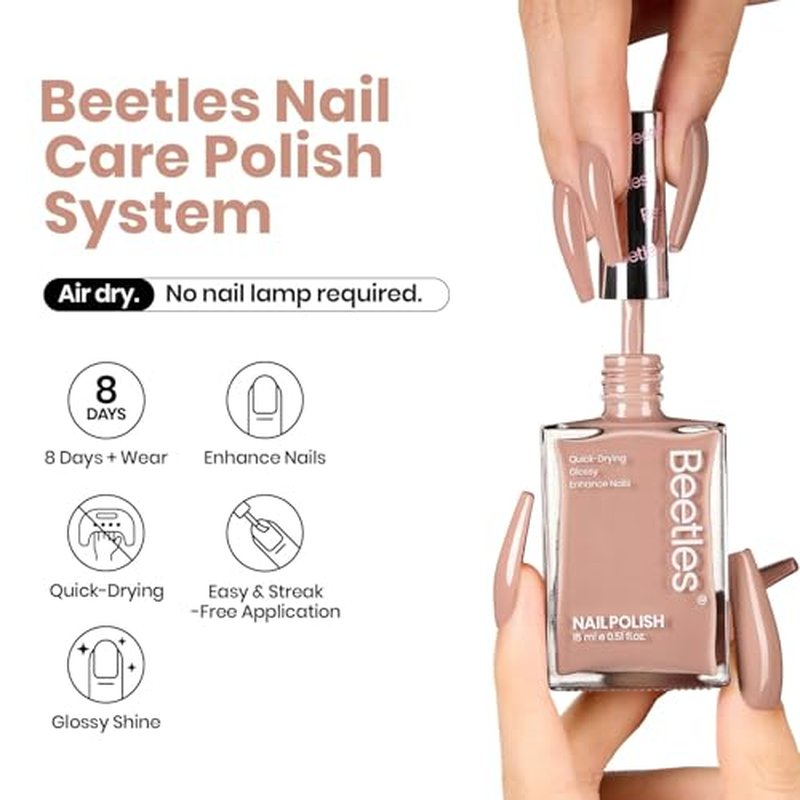 Beetles Quick Dry Nude Nail Polish - Mocha Mousse 15ML