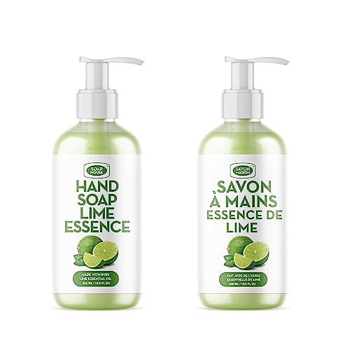 Soap House Hand Soap | Lime Essence | Made with Pure Lime Essential Oil | Pack of 4 units (16.9 Fl Oz x 4)