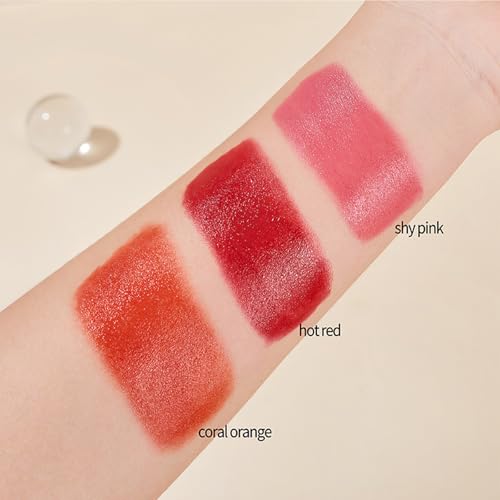3-in-1 Blush Stick Set - Pink, Red & Coral for Cheeks, Lips & Eyes