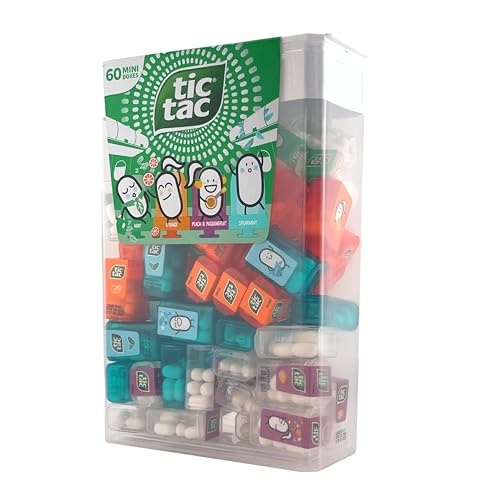 Tic Tac Variety Pack - 60 Mini Boxes of Mint, Orange, & More