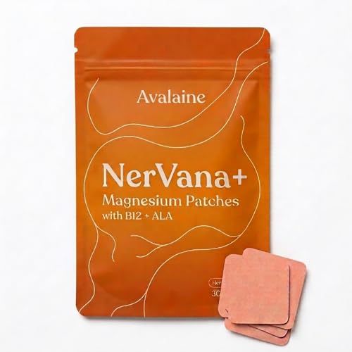 Avalaine NerVana+ Magnesium Patches - Daily & Nighttime Wellness (30 Pack)