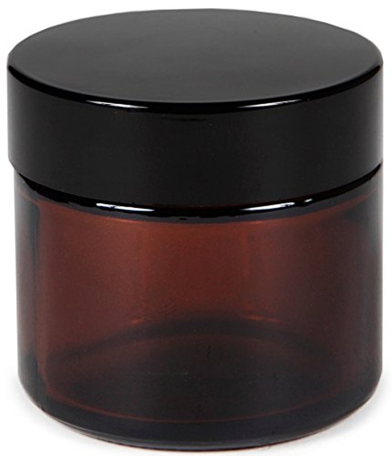 Vivaplex 2 oz Amber Glass Jars with Lids - 12 Pack