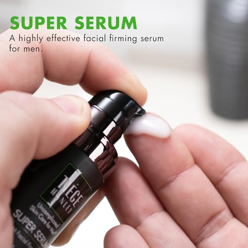 Tiege Hanley Anti Aging Face Serum for Men, Super Serum with Peptides, Retinyl Palmitate, and Sodium Hyaluronate to Firm Skin and Reduce Fine Lines, Men¡¯s Skin Care, 0.5 Fl Oz, 2 Pack