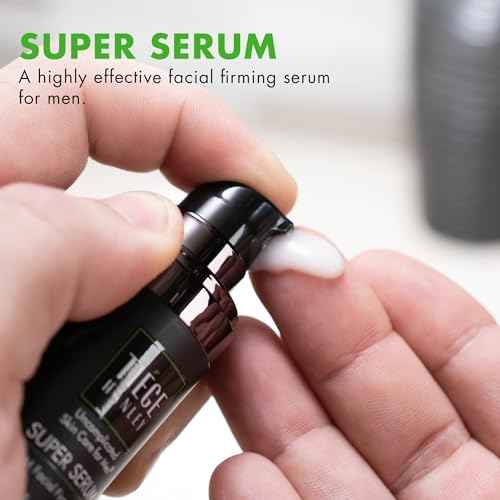 Tiege Hanley Anti Aging Face Serum for Men, Super Serum with Peptides, Retinyl Palmitate, and Sodium Hyaluronate to Firm Skin and Reduce Fine Lines, Men¡¯s Skin Care, 0.5 Fl Oz