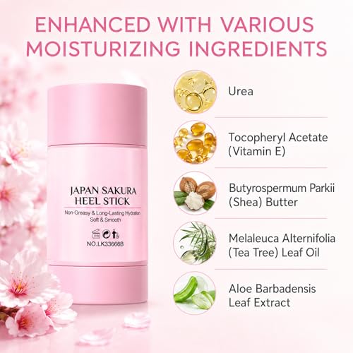 Sakura Foot Heel Moisturizing Stick with Shea Butter & Aloe Vera