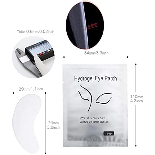 Eyelash Extension Gel Pads Kit - Lint Free False Eyelash Lash Extension Makeup Eye Gel Pads (200Pack)