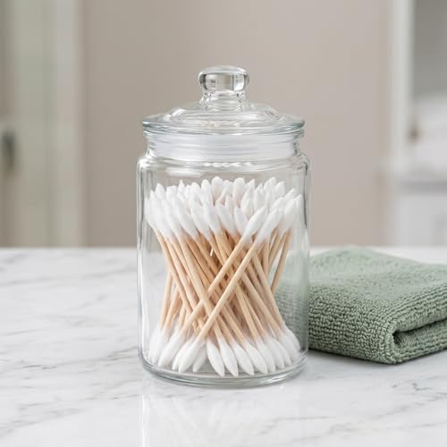 Hedume 2500 Wooden Cotton Swabs, Double-Pointed Tips (25 Packs)