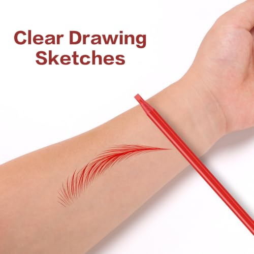 Microblading Eyebrow Mapping Pencil Set - Red & White Permanent Makeup Tools
