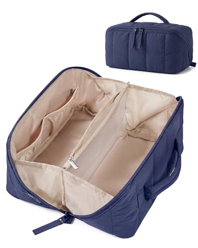 BAGSMART Travel Makeup Bag, Water-Resistant Cosmetic Organizer
