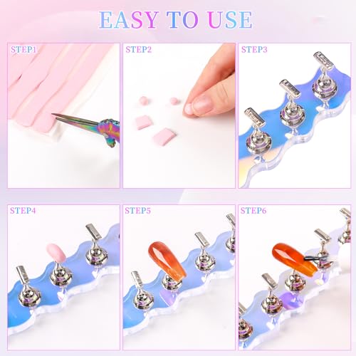 ANGNYA Magnetic Nail Stand for Press Ons & Nail Art Practice