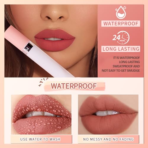 4-Color Matte Lipstick Set, Waterproof Long-Lasting Velvet Lip