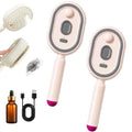 Rechargeable Electric Spray & Massage Hair Brush - Pink