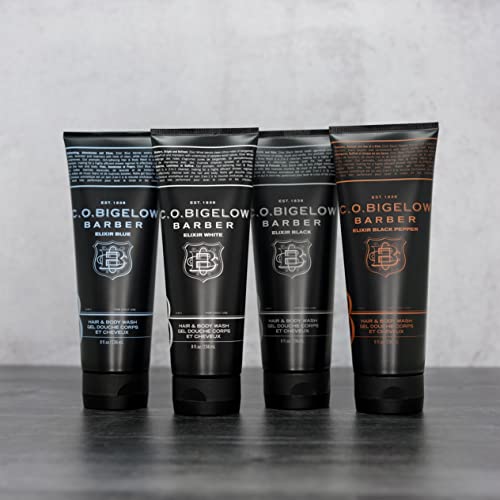 C.O. Bigelow Elixir Blue Hair & Body Wash for Men, Pack of 2 Men's Watery Marine Moisturizing 2 in 1 Shampoo & Body Wash, 8 Fl Oz