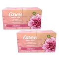 Caress Daily Silk Moisturizing Soap, White Peach & Orange Blossom, 3.75 oz 6 Bars - 2 Pack