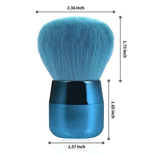 Vaincre Soft Nail Art Dust Powder Remover Brush for Acrylic & Makeup, Blue