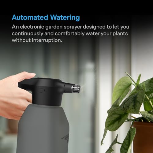 AC Infinity 2L Electric Garden Sprayer - Rechargeable Plant Mister, Graphite
