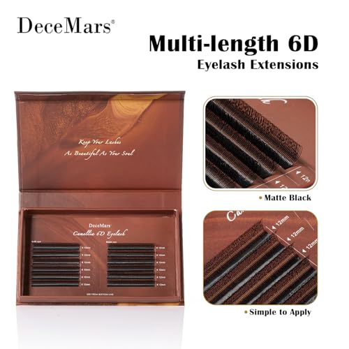 DeceMars 6D Camellia Eyelash Extensions 8-13mm C Curl
