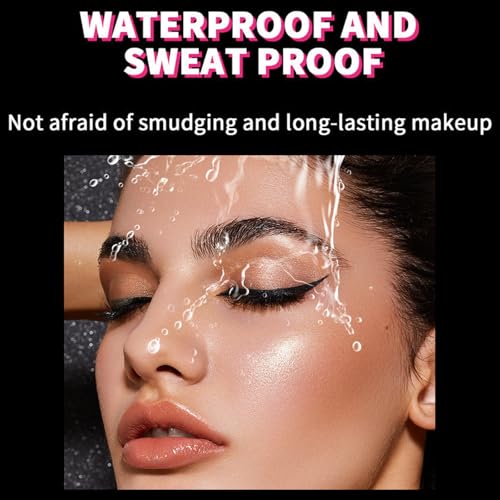 12 Pcs Black Liquid Eyeliner Pen, Waterproof & Long-Wearing