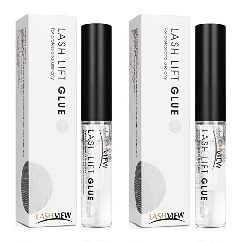LASHVIEW Lash Lift Glue 2pcs - Eyelash Perm Adhesive 5ML