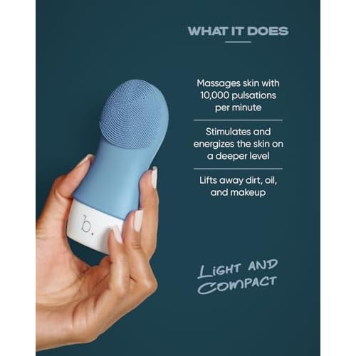 Buttah Skin by Dorion Renaud Buttah Mini Vibe Cleansing Brush with Stand ? New & Improved Technology for Deep Cleansing & Gentle Exfoliation - Sonic Pulsating Face Brush for Men & Women