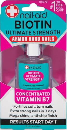 Nail-Aid Biotin Ultimate Strength Nail Strengthener Treatment, Clear (2 Pack)
