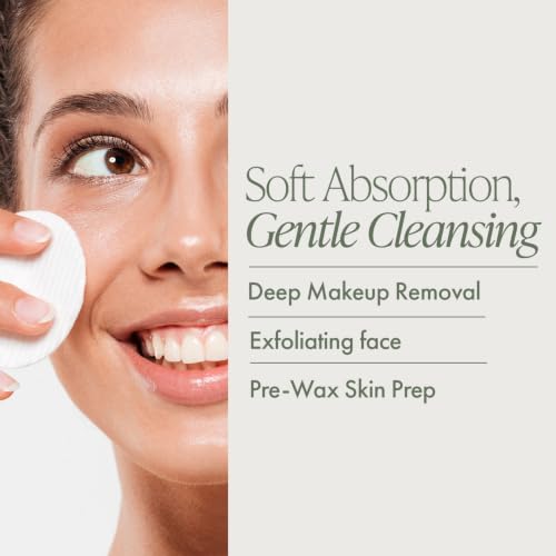 Intrinsics 3" Large Cotton Rounds (50 Count) – Lint-Free Dual-Sided Face Pads for Cleansing & Makeup Removal