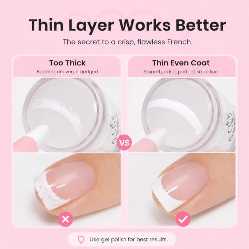 Beetles French Tip Silicone Nail Stamp Set - Clear A - 3 Pcs for Nail Art