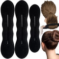 3-Piece Hair Bun Maker Set, 2 Sizes Sponge Updo Shaper
