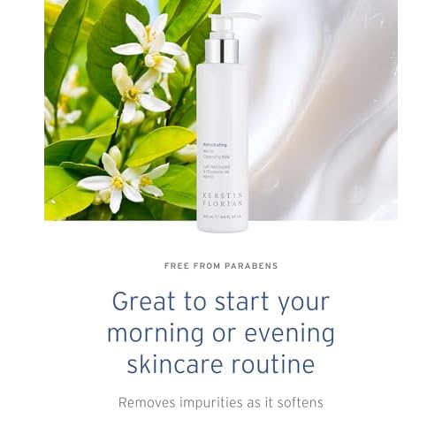 Kerstin Florian Rehydrating Neroli Cleansing Milk | Gentle Makeup Remover and Face Wash for Normal to Sensitive Skin (6.8 fl oz)