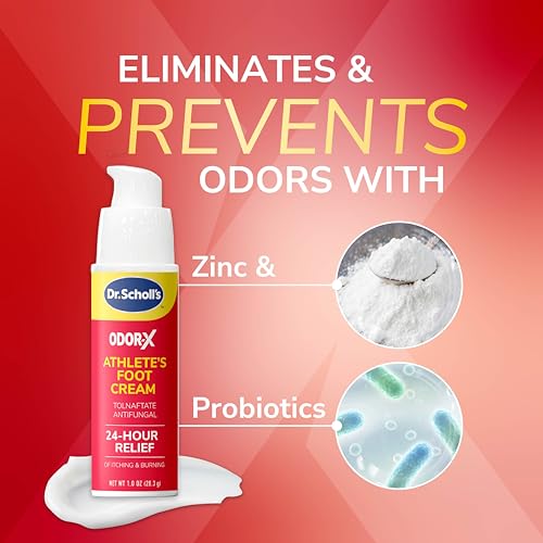 Dr. Scholl's Odor-X Athlete's Foot Antifungal Cream Treatment, 1 oz Pump