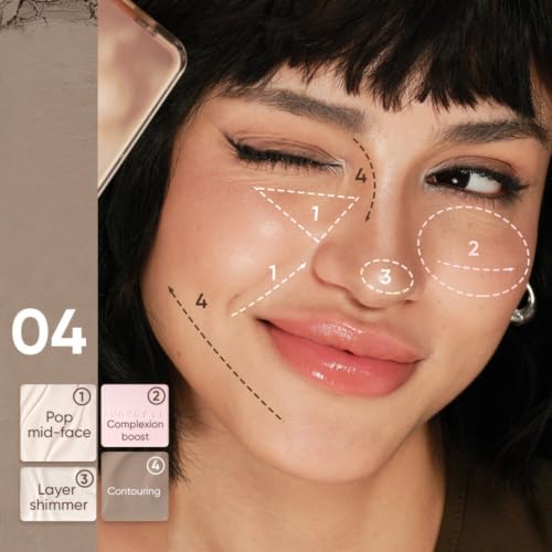 JUDYDOLL Highlight & Contour Palette - Creamy Powder Blendable