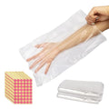 Disposable Paraffin Wax Bags for Hands & Feet - Clear, 400 Count with Stickers