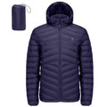 CAMEL CROWN Men Packable Down Jacket Hooded Lightweight Puffer Insulated Coat for Travel Outdoor Hiking