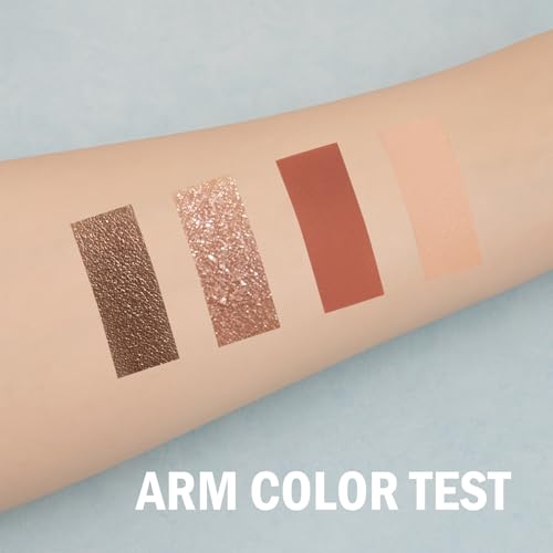 4-Color Eyeshadow Palette - Matte & Shimmer Nude Gold