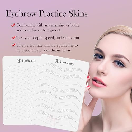 4pcs Microblading Practice Skin Pad, Double-Sided Silicone