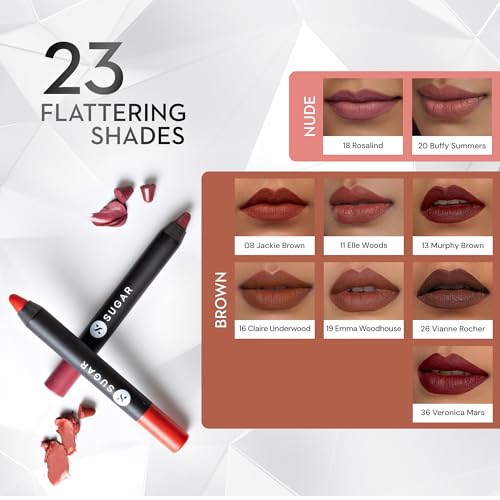 SUGAR Matte as Hell Crayon Lipstick - 8hr Wear, Full Coverage