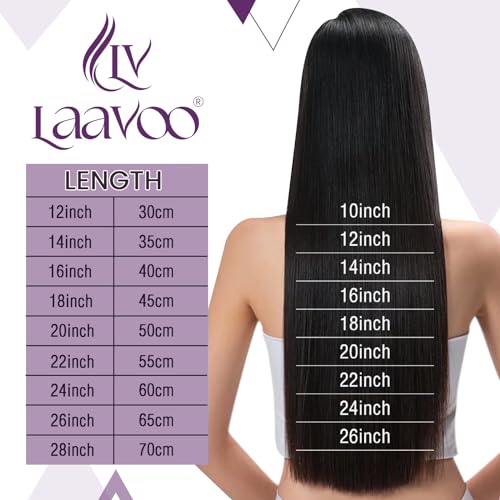 LaaVoo Balayage Clip in Hair Extensions Human Hair Light Brown to Blonde Clip in Hair Extensions Real Human Hair Ombre Real Hair Extensions Clip ins Remy Hair Straight 18 Inch 5pcs/80g