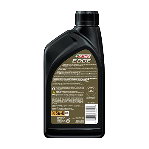 Castrol Edge Euro 5W-40 A3/B4 Advanced Full Synthetic Motor Oil, 1 Quart, Pack of 6