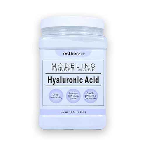 Peel Off Type Modeling Rubber Mask Powder Jar for Facial Skin Care Treatment (30oz) 850g, Measuring Spoon Included (30oz, 105.Hyaluronic Acid)